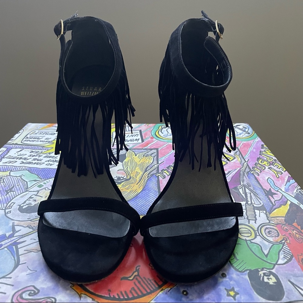 Stuart Weitzman Love Fringe Heels